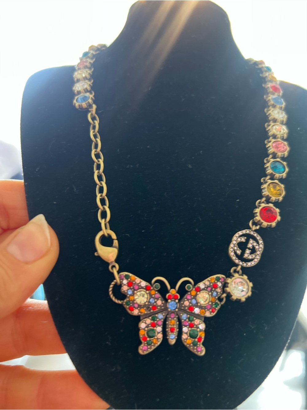 Unbranded Crystal Butterfly necklace  - Feminine Sparkle 17 inch